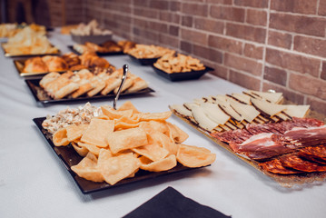 Table of snacks for a party