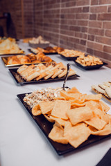 Table of snacks for a party