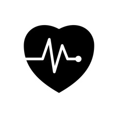 Heartbeat icon vector design template on the white background