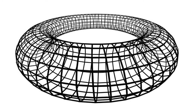 Shrinking Expanding Torus Particle Accelerator Donus Shape Mesh Loop