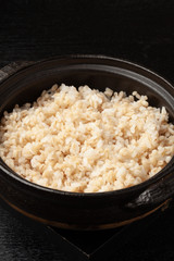 土鍋で炊いたもち麦