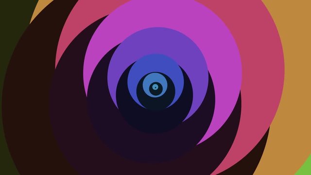 Wobbling Rotating Spiral Tearing Torn Circles Bright Animation Loop