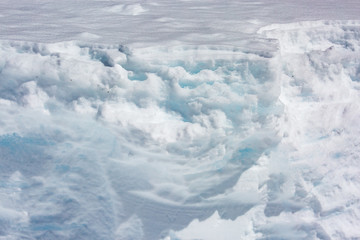 Snow pile on ski resort