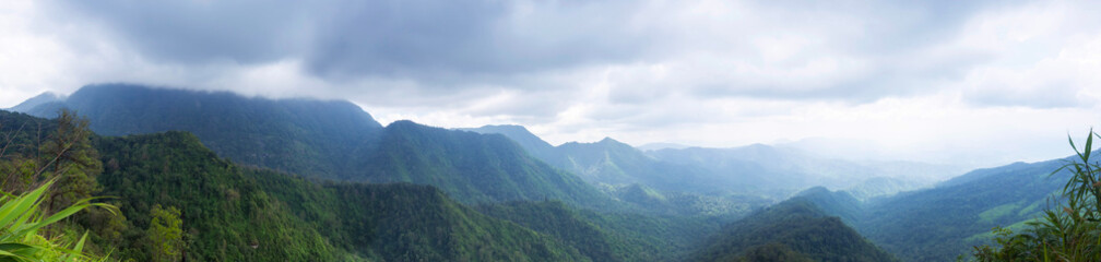 Fototapeta premium Panoramic of mountains at Thailand.
