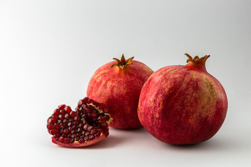 pomegranate isolated on white background