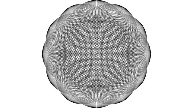 Awesome Complicated Dimensional Geometric Sphere Forming Pattern Loop