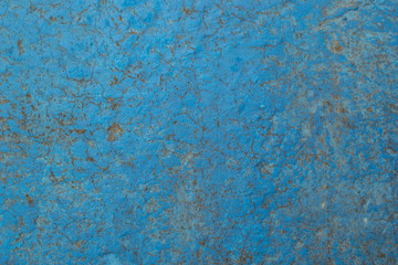 Fototapeta na wymiar Blue background based on old concrete wall with peeling paint