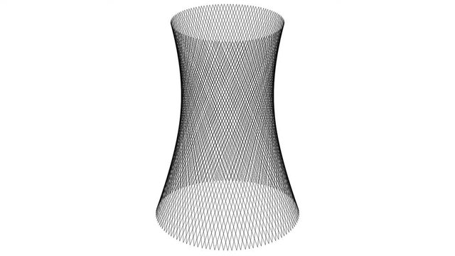 Rotating Nuclear Tower Conic Cylinder Cooling Tower Mesh