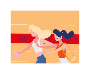 Black friday shopping vector design