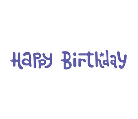 Happy Birthday Card, hand drawn design elements, gifts, wallpapers, web template, card, invitation