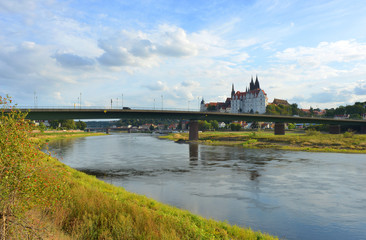City of Meissen with the Albrechtsburg and the Elbe river