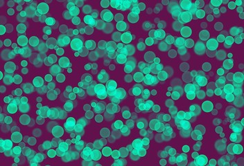 Light green bubble splash on dark purple background