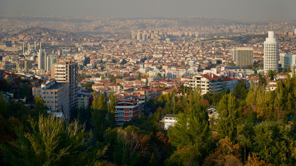 Obraz premium Botanical park and Turkey's capital, Ankara