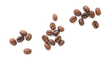Roasted coffee beans texture background.
