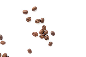 Roasted coffee beans texture background.