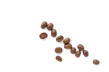Roasted coffee beans texture background.