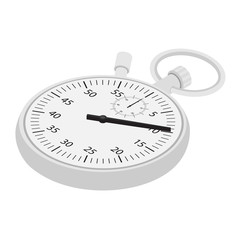 Stopwatch vector icon isometric view.