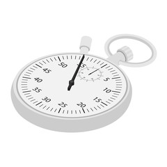 Stopwatch vector icon isometric view.