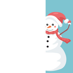 Snowman card for dedication in Merry Christmas