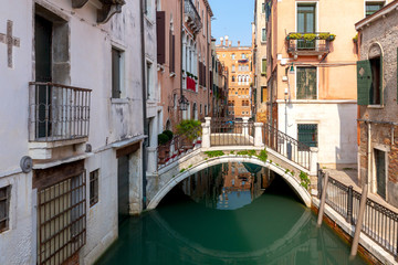 Obraz na płótnie Canvas Venice. Old houses over the canal.