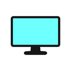 Computer monitor screen flat icon