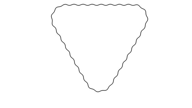 Rounded Triangle Warning Symbol With Waveform Edges Pulsing