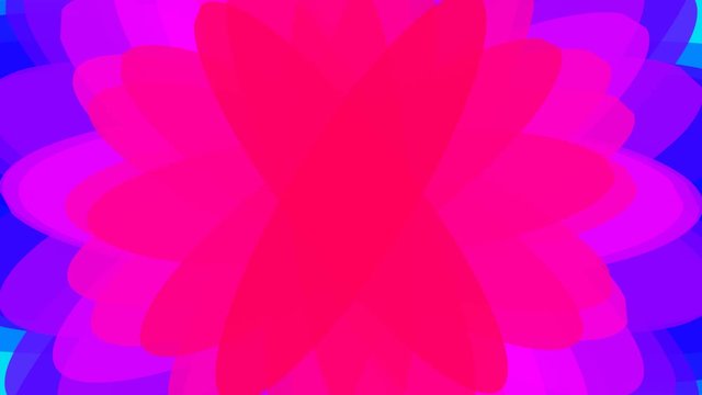 Retro 60s Psychedelic Flowers Exploding Animation Loop