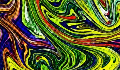 Abstract pop dots psychedelic waves background. Deep colors fantasy texture.