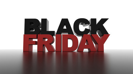 Fototapeta premium black friday 3d illustration