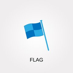 Flag icon. Flag symbol. Flat design. Stock - Vector illustration.