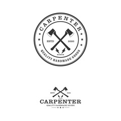 Capenter industry logo design - carpentry plane axe wood working workshop handyman logo