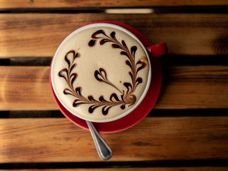 heart shaped cookies on wooden background