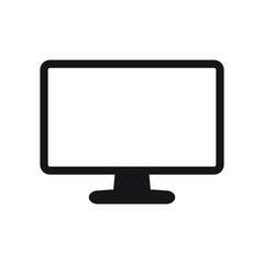 Computer monitor icon, modern tv icon