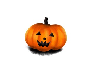 halloween pumpkin isolated on white background