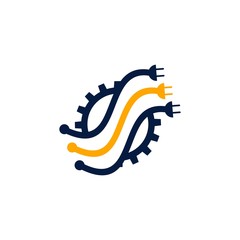 Letter S Cable Power Creative Utility Modern Icon Logo Design Template Element Vector