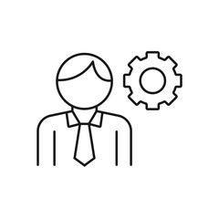 user settings - minimal line web icon. simple vector illustration. concept for infographic, website or app.