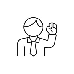 leader - minimal line web icon. simple vector illustration. concept for infographic, website or app.