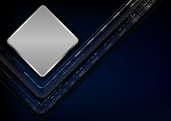 Digital technology futuristic blue background to successful