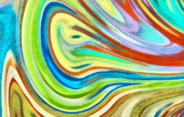 Abstract pastel drawing waved color mixed texture. Little psychedelic background. Digital painting graphic artwork. Beautiful design pattern.