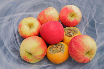 Apples and Persimon Fruits