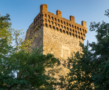 Constantine tower (Genoese fortress, XIV century) in Crimea, Feodosia