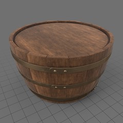 Wooden barrel table