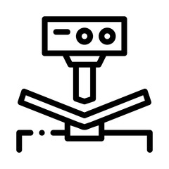 Breaking Tool Factory Metallurgical Icon Vector Thin Line. Contour Illustration