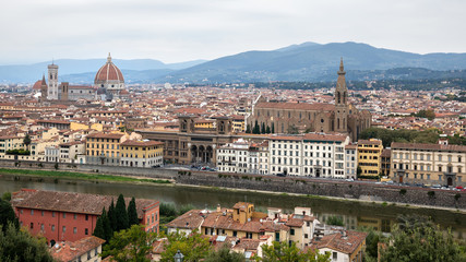 Fototapeta premium FLORENCE, TUSCANY/ITALY - OCTOBER 20 : Skyline of Florence on October 20, 2019