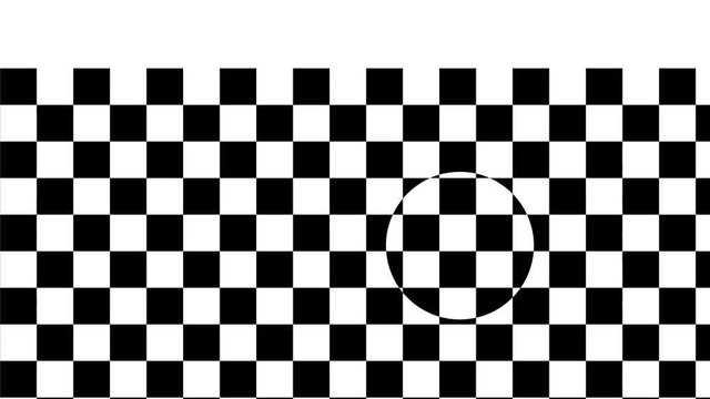 Lens Mask Inverting a Checkerboard Chequerboard Chess Board Grid Endless Loop