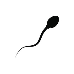 Spermatozoon sperm icon isolated on white background - obrazy, fototapety, plakaty