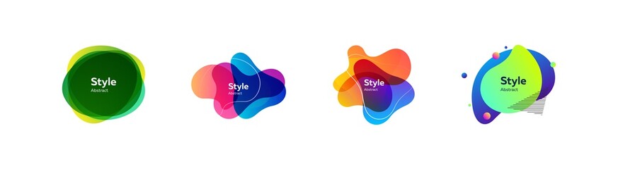 Liquid elements with text sample