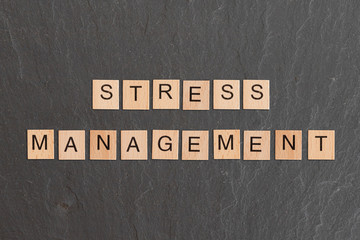 Stress Management Written With Game Tiles