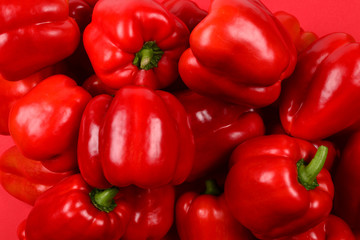 Fresh red bell pepper background.