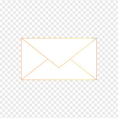 Envelope Icon in trendy flat style isolated on transparent background. Mail symbol for your web site design, logo, app, UI. Vector illustration, EPS10